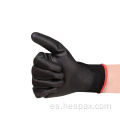 Hespax 13g Guantes de palma de palma de ESD sin costuras